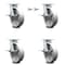 Service Caster 8 Inch Kingpinless Semi Steel Wheel Caster Brakes 2 Swivel Locks SCC, 4PK SCC-KP30S820-SSR-SLB-BSL-2-SLB-2 - alternate 1